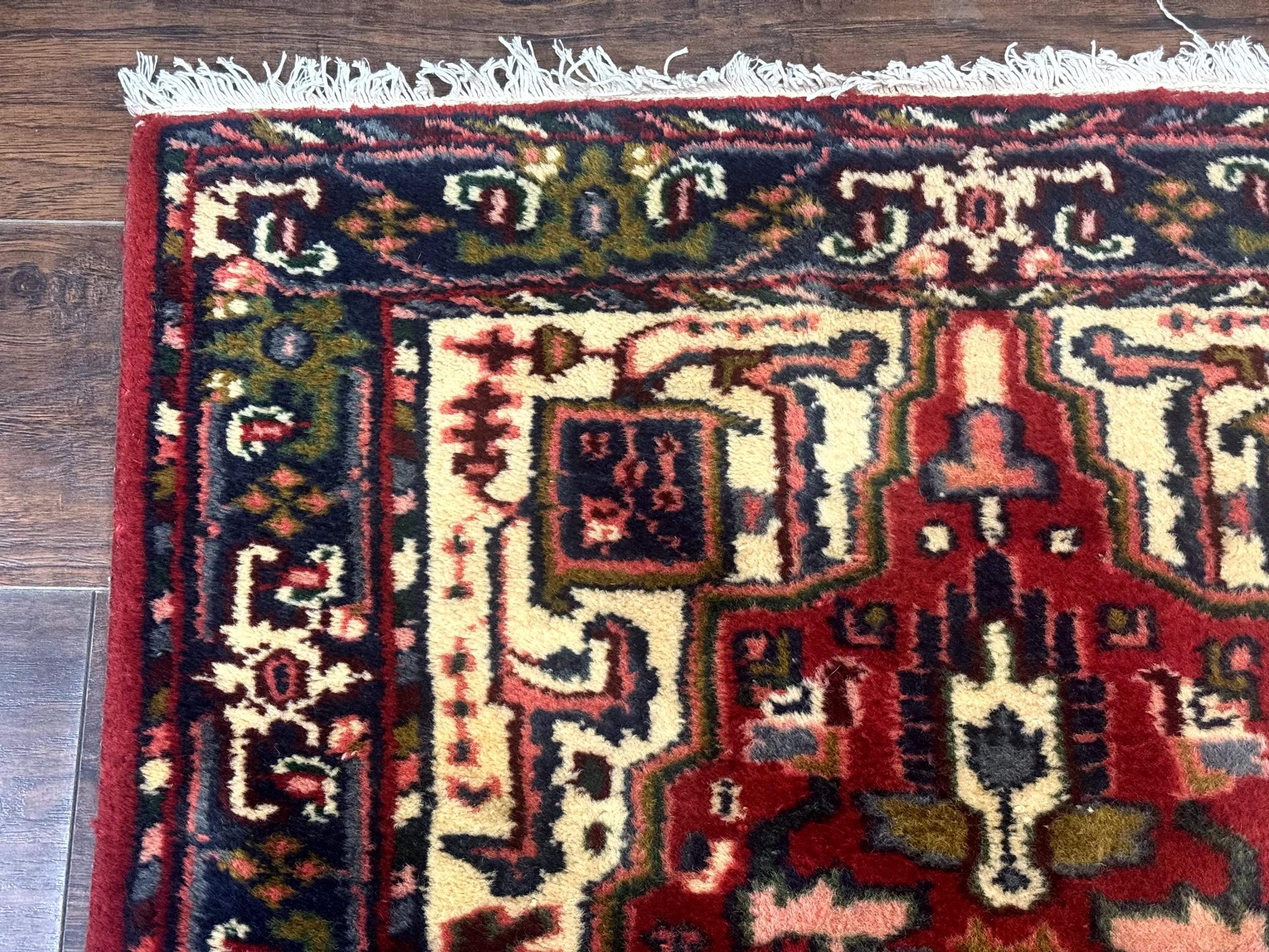 Indo Persian Heriz Runner Rug 3 x 17, Geometric Long Runner Carpet for Hallway, Medallions, Wool Runner Rug 3x17 by Jewel Rugs