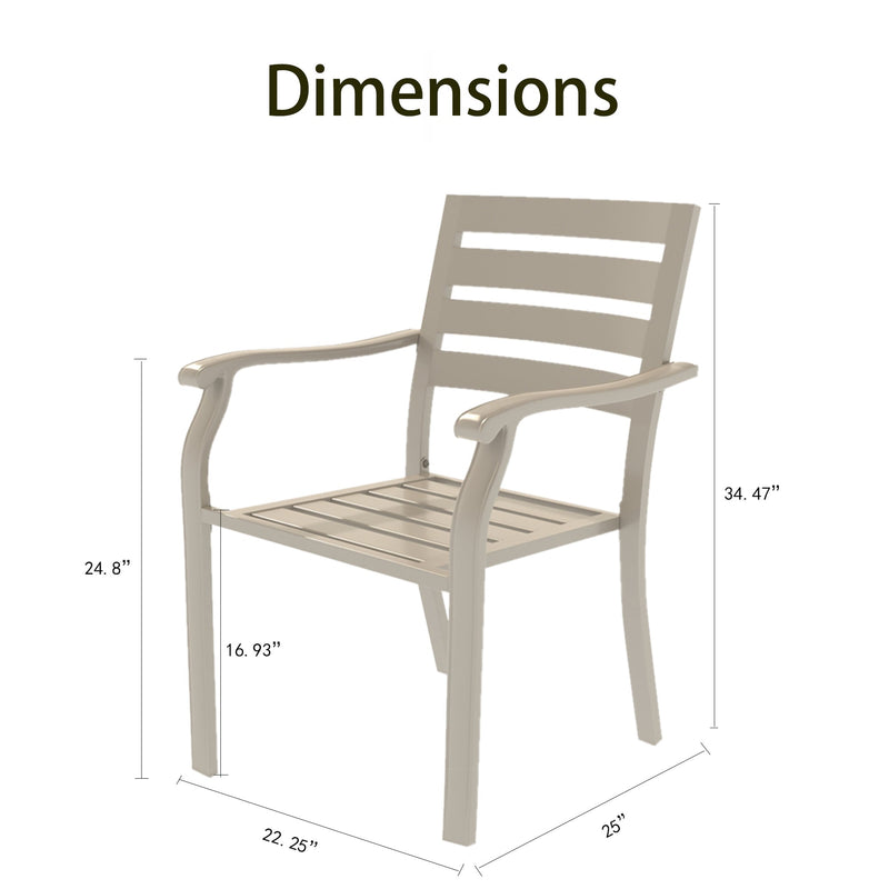 VRSHWO Iron Terrace Dining Chairs, Set of 2 by HouseOfZazla