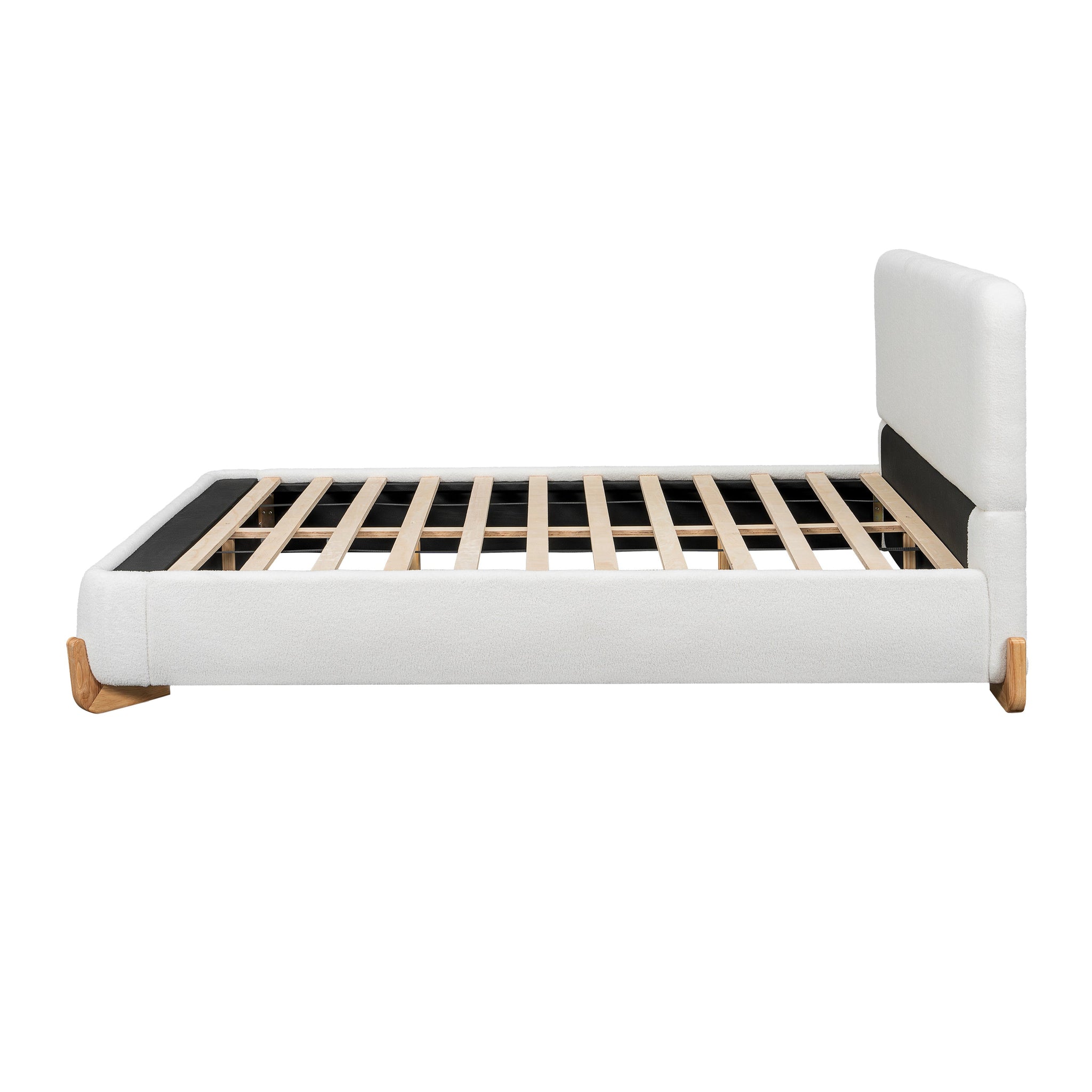 Elegant Boucle Upholstered Bed, Queen Size by HouseOfZazla