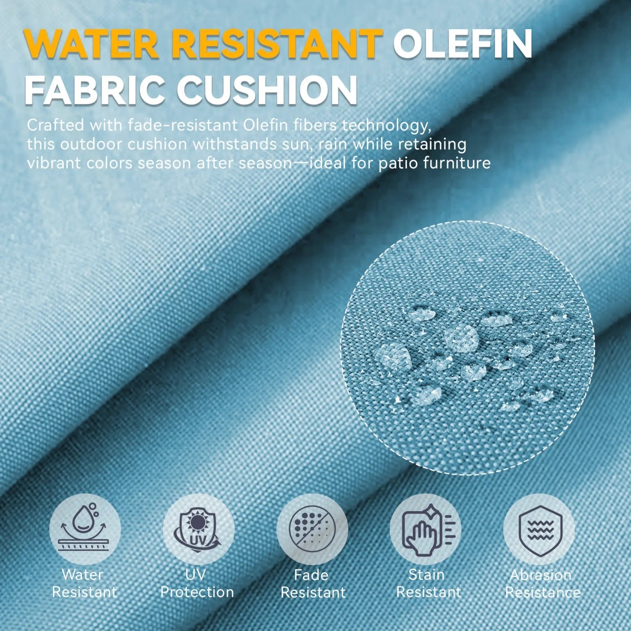 Waterproof Outdoor Cushion Set - 6" Thick by HouseOfZazla