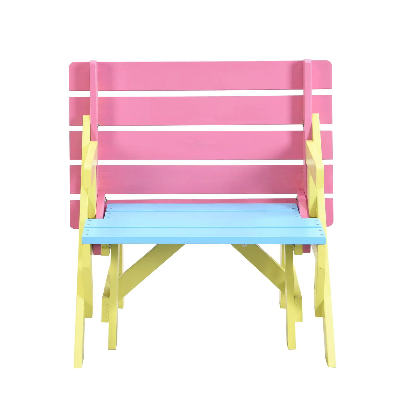 Kids Multi-Functional Arm Chair, Table With 2 Benches All-In-One Set by Unique Piece Furniture