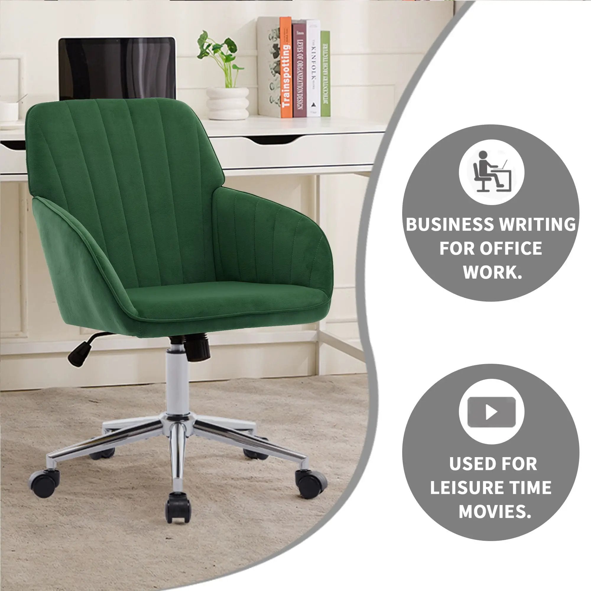 Adjustable Ergonomic Office Chair, Swivel Backrest Seat by Unique Piece Furniture