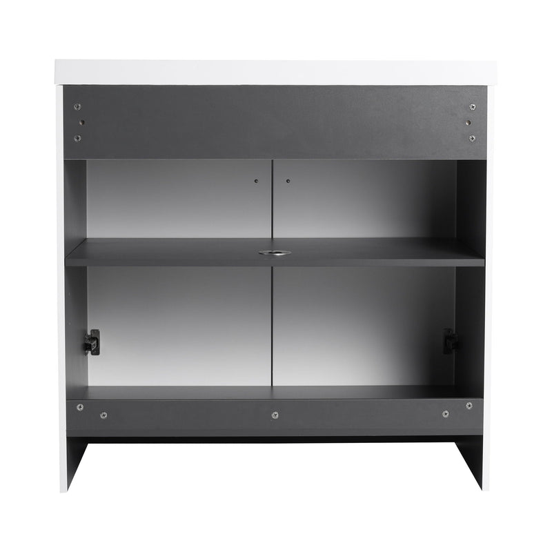 Modern Freestanding Bathroom Vanity With Soft Close Cabinet Doors by HouseOfZazla