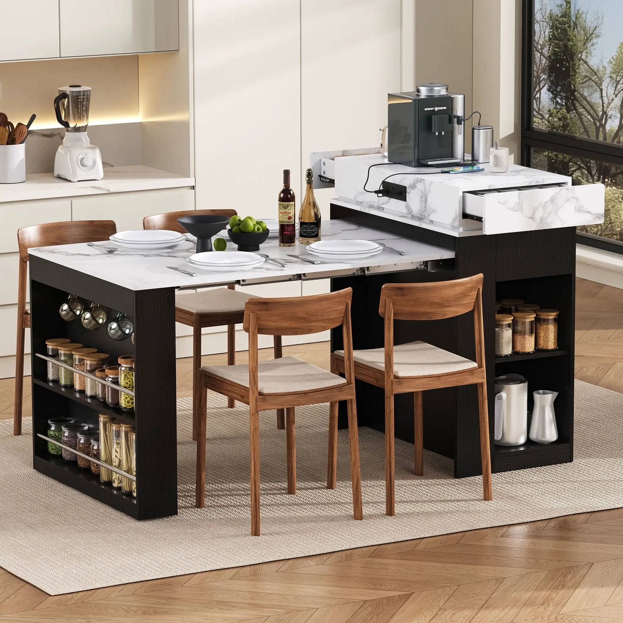 Extendable Dining Table With Folding Top by Unique Piece Furniture