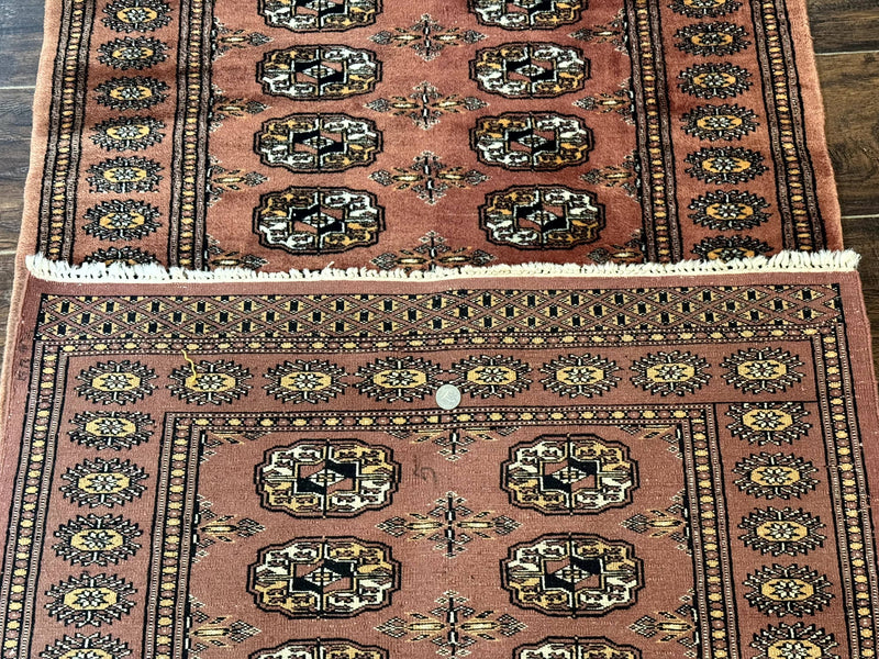 Pakistani Turkoman Bokhara Runner Rug 2.8 x 12, Oriental Runner for Hallway by Jewel Rugs