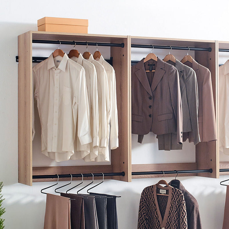 Devi - Wall Mounted Wood Closet System, Modular Units by HouseOfZazla