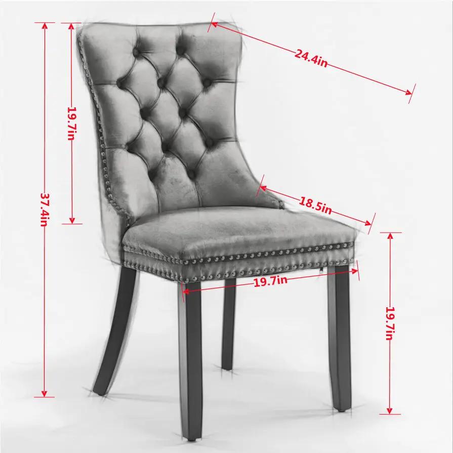 Nikki - High-End Tufted Dining Chair (Set of 2) by HouseOfZazla