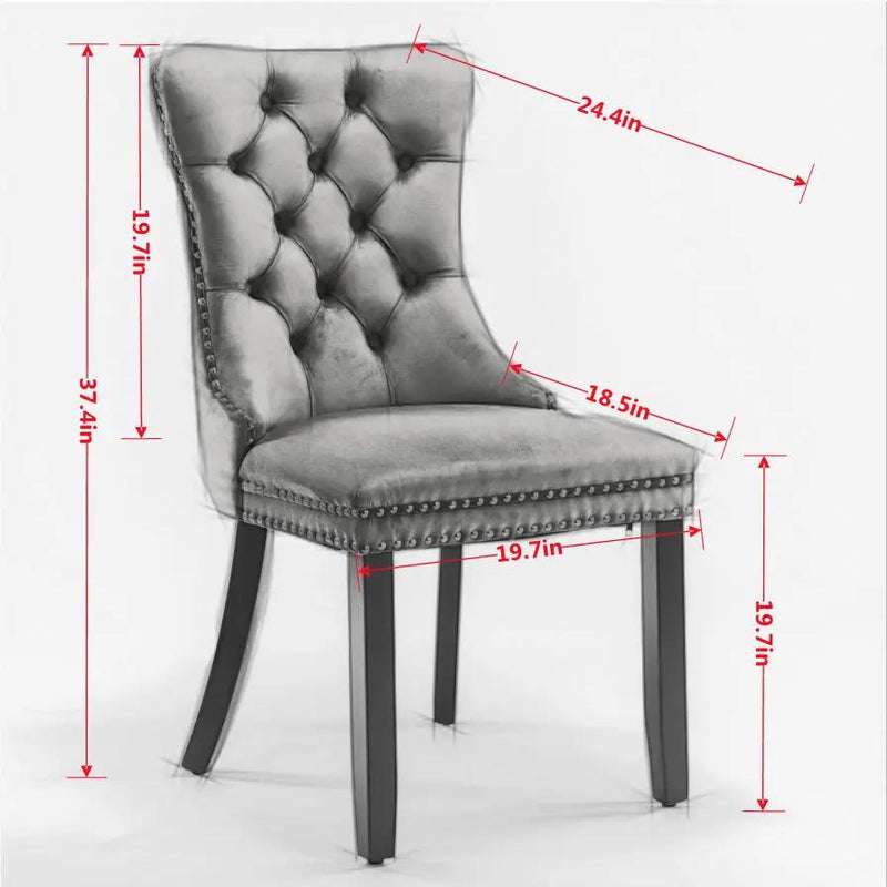 Nikki - High-End Tufted Dining Chair (Set of 2) by HouseOfZazla