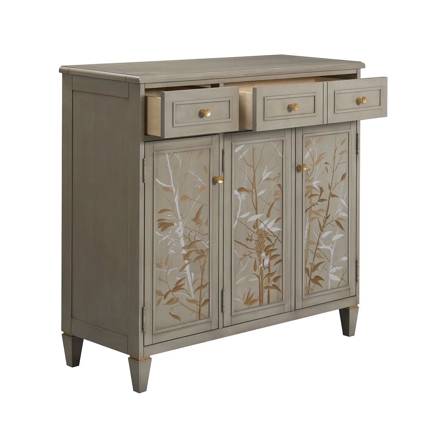 Dauphin - Handpainted Entryway Storage Cabinet - Gray Cashmere by HouseOfZazla