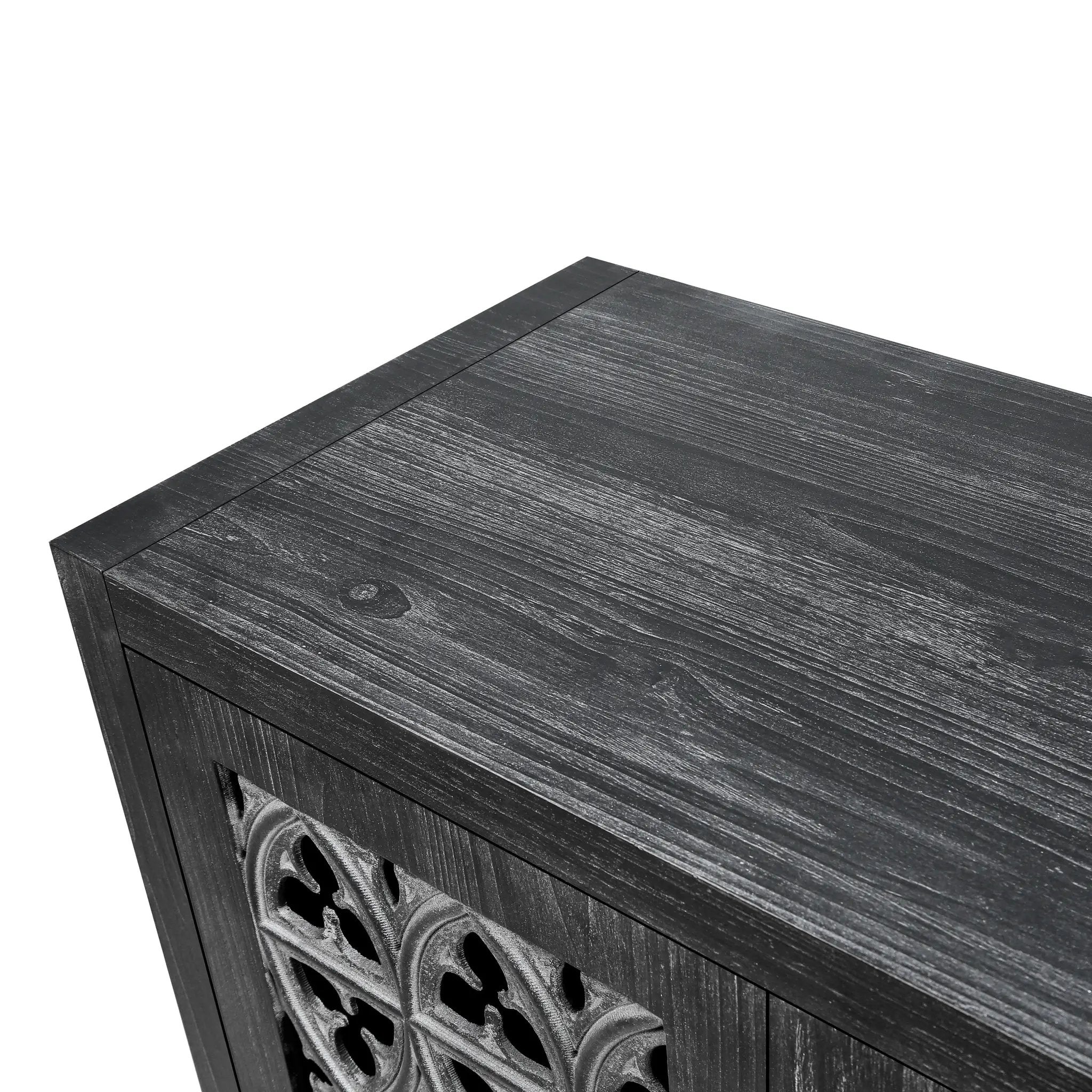 Hollow Four Door Antique Cabinet, American Country Style by HouseOfZazla