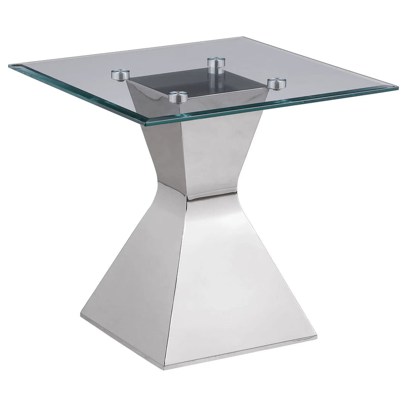 Jenny 2-piece Rectangular Coffee and End Table Set Chrome by Unique Piece Furniture