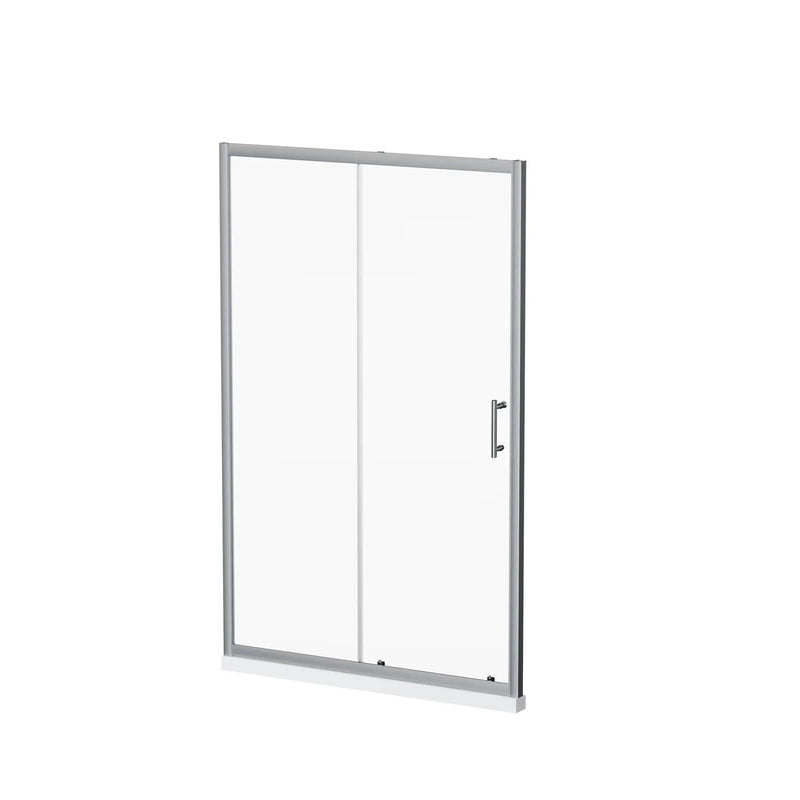 Single Sliding Shower Door With Handle - Chrome by HouseOfZazla