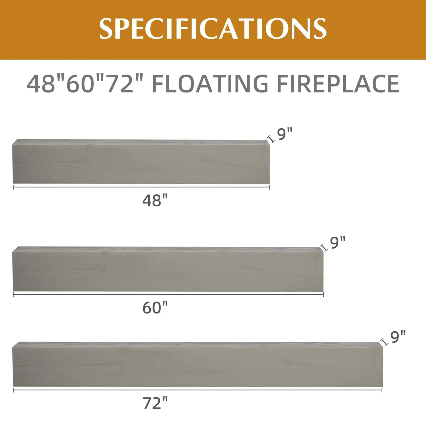 Fireplace Mantel Floating Shelf For Home Decor by HouseOfZazla