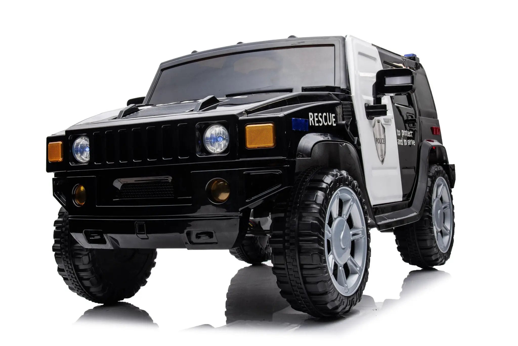 12V7A 30W*2 Four-Wheel Drive Seat One Button Start, Forward And Backward, High And Low Speed, Music, Front Light, Power Display, Two Doors Can Open, 2.4G R / C, Seat Belt Four Wheel Absorber by HouseOfZazla