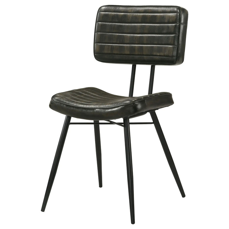 Misty Leather Upholstered Dining Chair Espresso (Set of 2) by Unique Piece Furniture