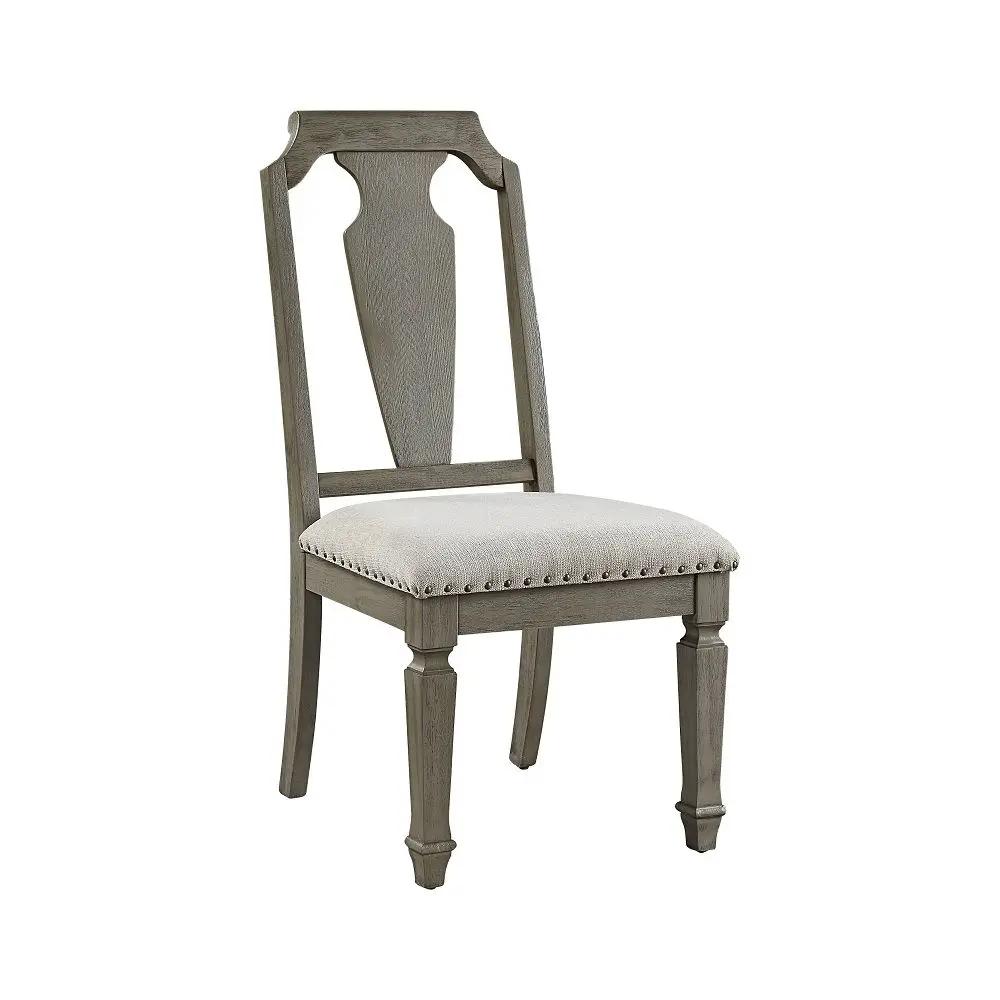 Zumala - Side Chair (Set of 2) - Beige Linen & Weathered Oak by Unique Piece Furniture