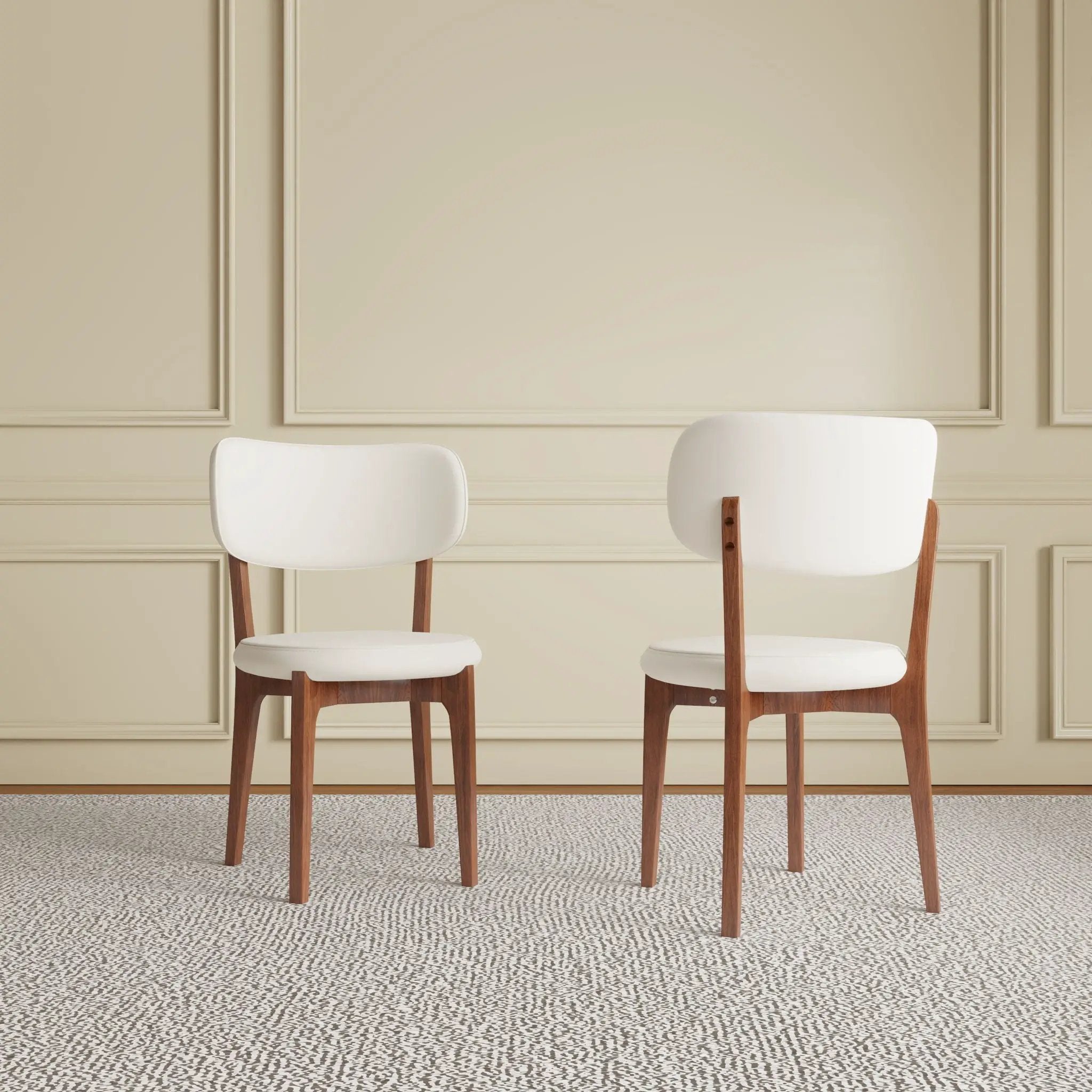 Modern Dining Chairs, Comfortable For Dining Room (Set of 2) - Orange by HouseOfZazla