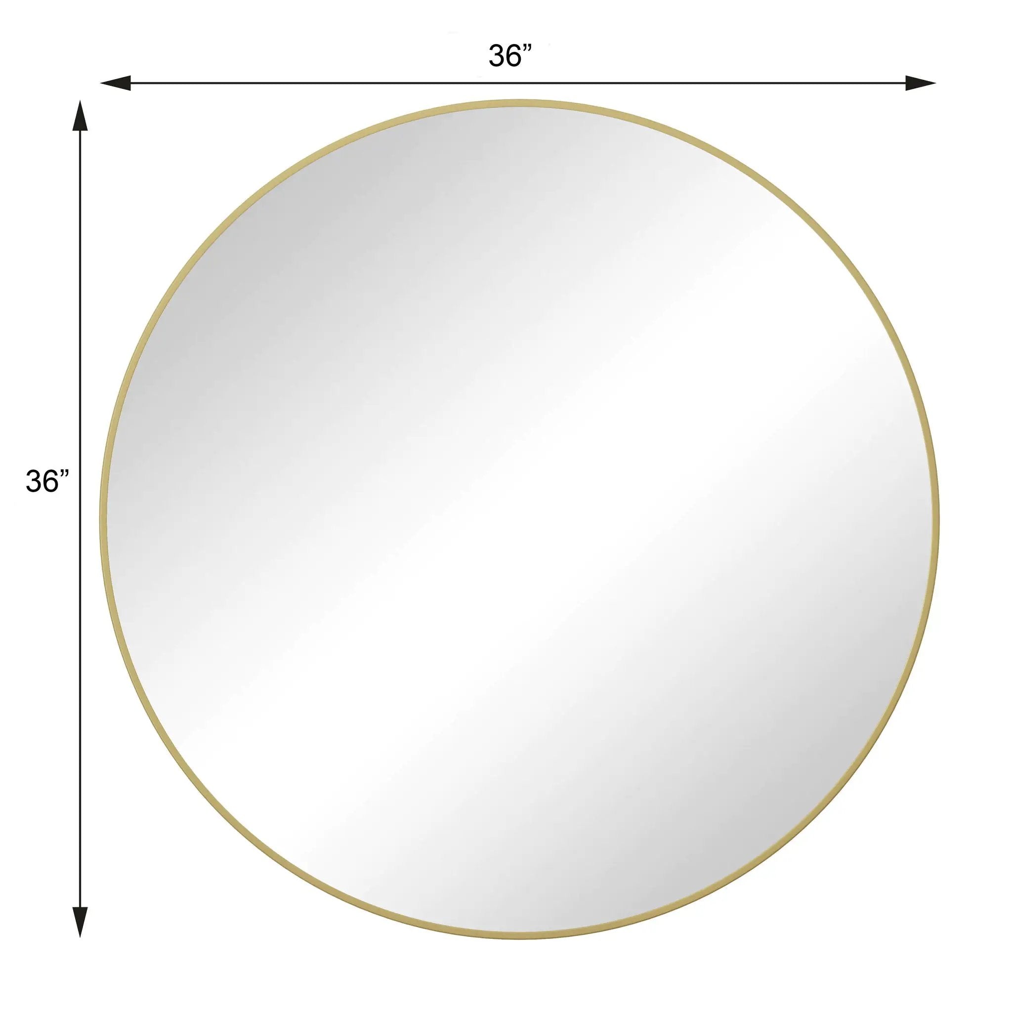 Wall Circular Mirror Metal Framed Mirror Round Vanity Mirror Dressing Mirror, For Bathroom, Living Room, Bedroom Wall Decor by Unique Piece Furniture