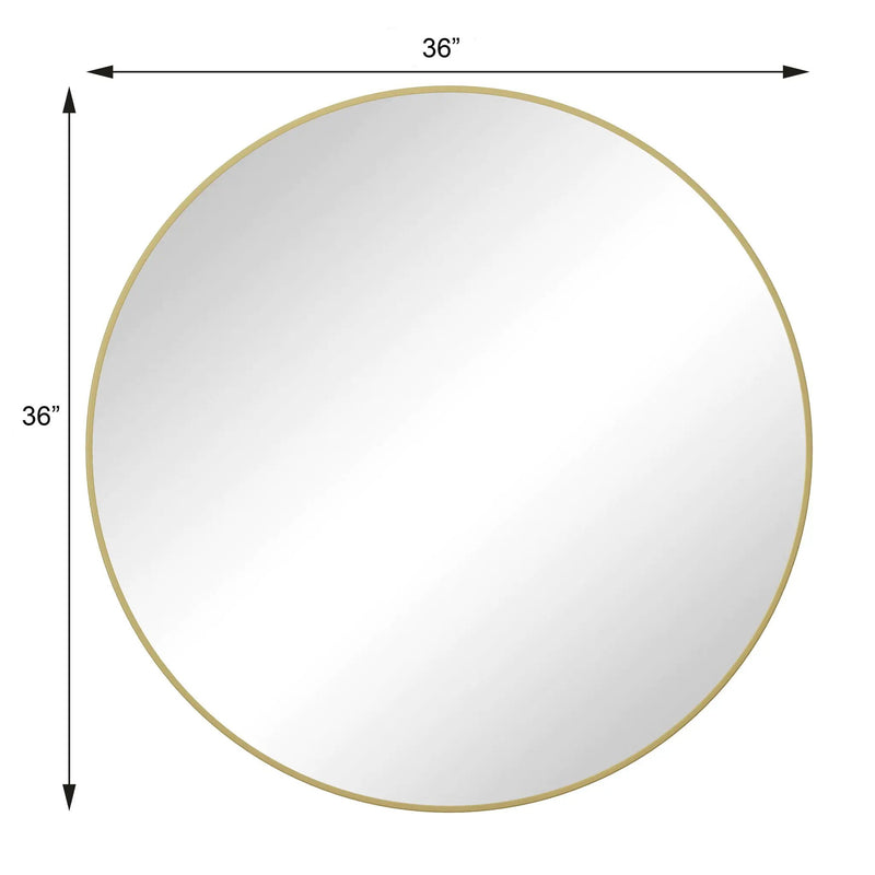 Wall Circular Mirror Metal Framed Mirror Round Vanity Mirror Dressing Mirror, For Bathroom, Living Room, Bedroom Wall Decor by HouseOfZazla