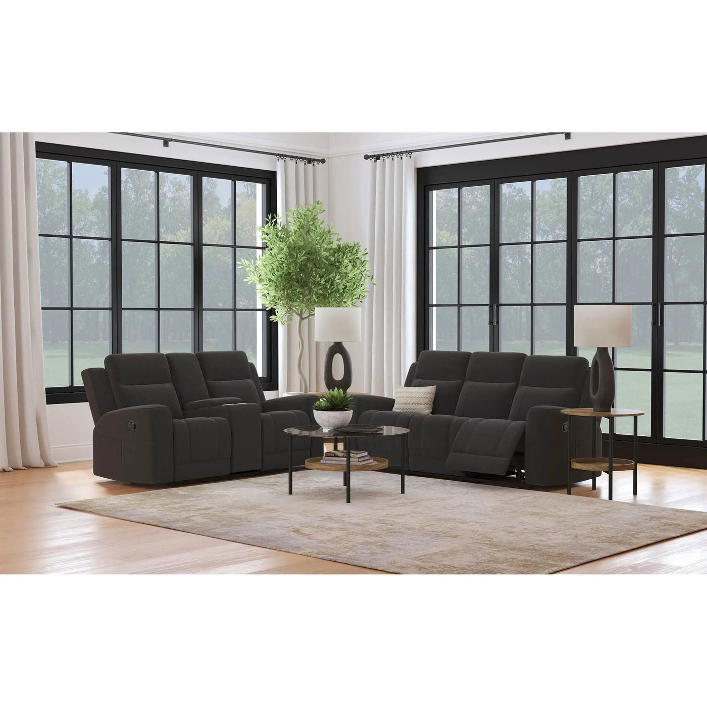 Slater - 2 Piece Reclining Sofa Set With Manual Recline by HouseOfZazla
