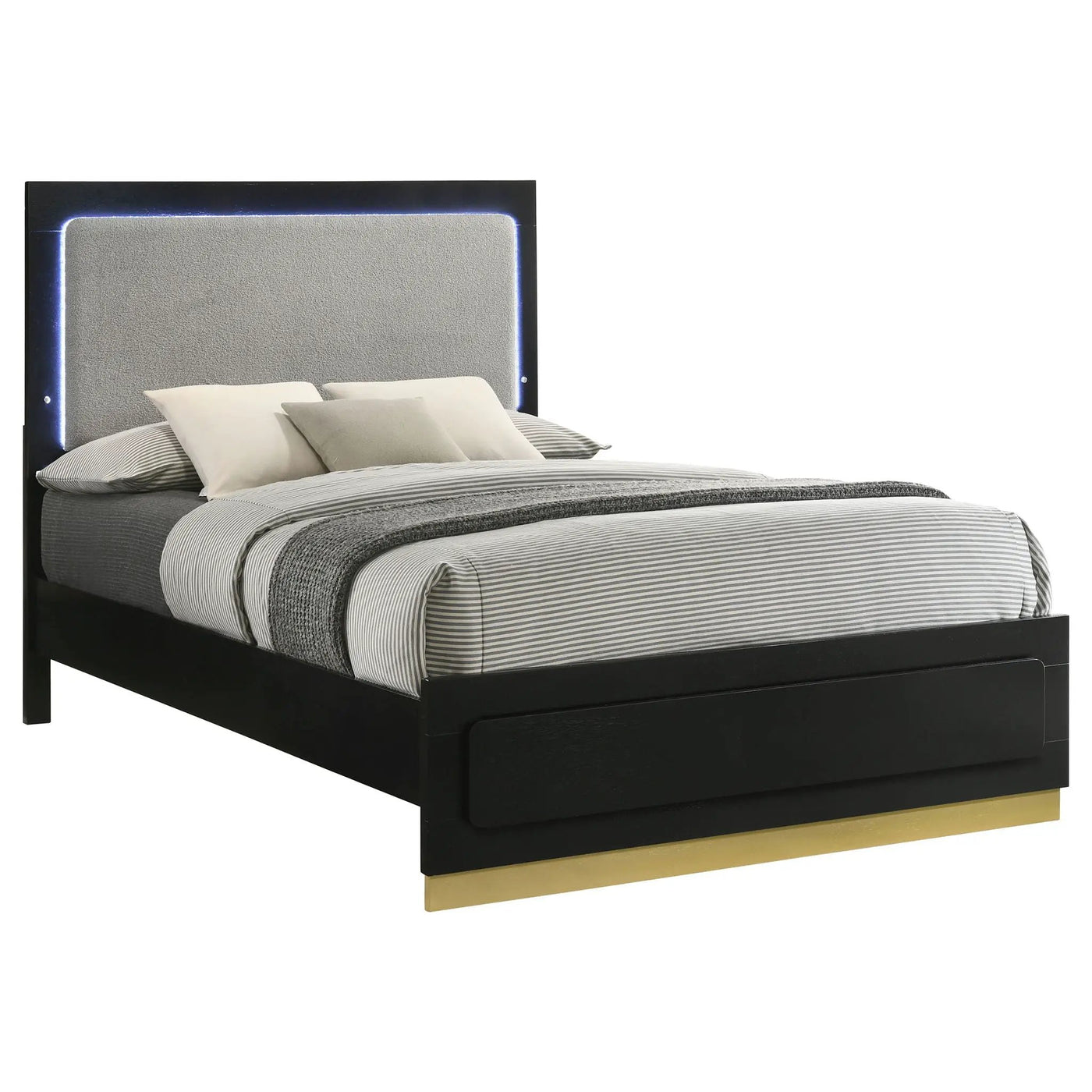 Sophia - Panel Bed With LED Headboard by HouseOfZazla