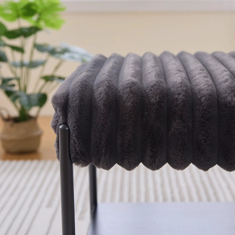 Upholstered Ottoman Coffee Table Foot Rest With Open Storage by Unique Piece Furniture