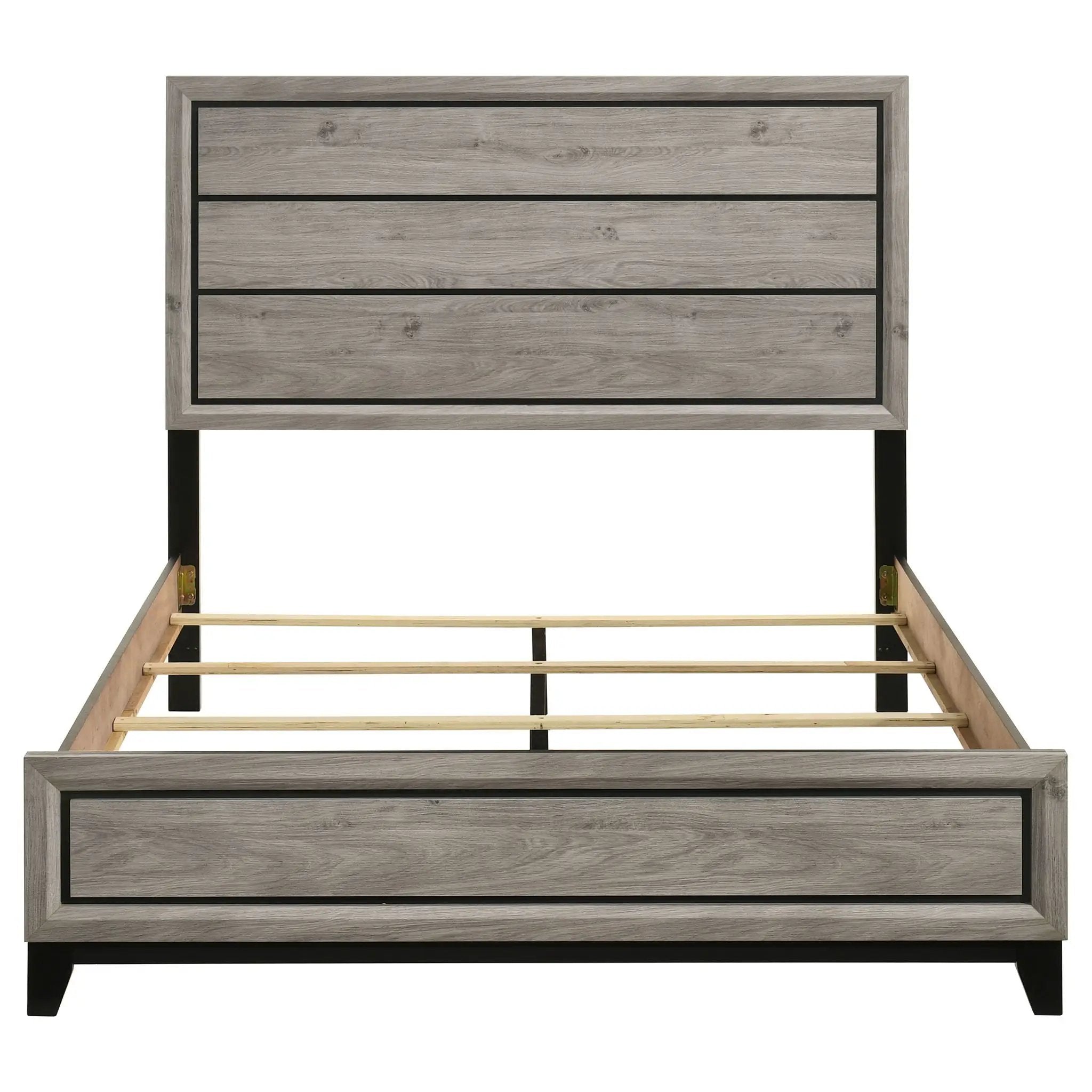 Valen Wood Queen Panel Bed Light Taupe by Unique Piece Furniture