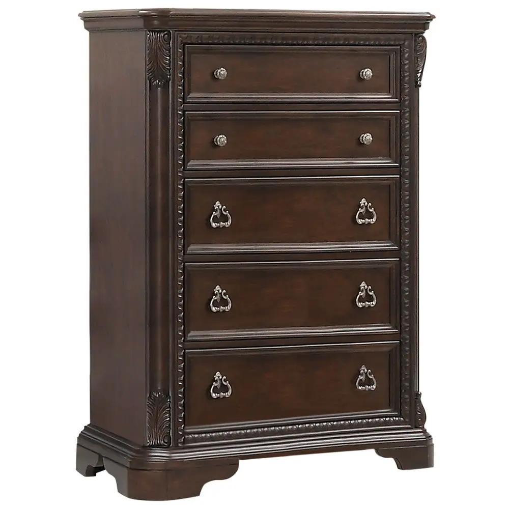 Traditional 5 Drawer Chest - Mahogany by Unique Piece Furniture