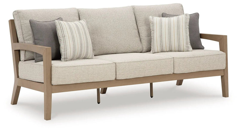 Hallow Creek - Sofa With Cushion - Driftwood by Unique Piece Furniture