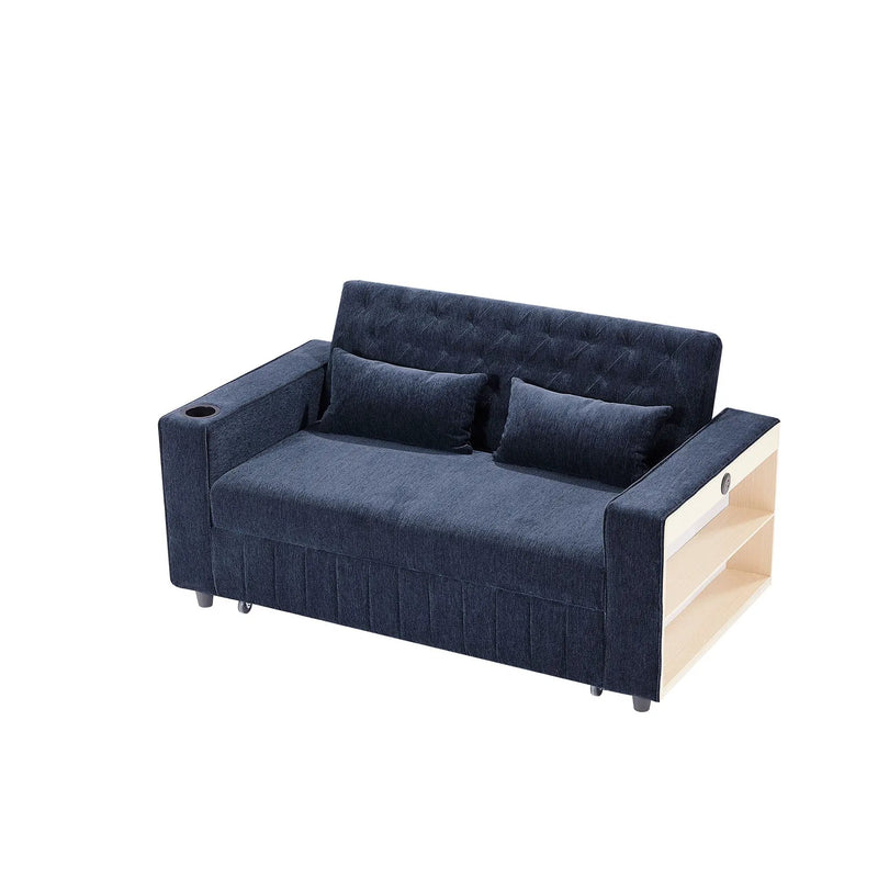 Pull-Out Sofa Bed Convertible Couch With Adjustable Backrest For Living Room by HouseOfZazla