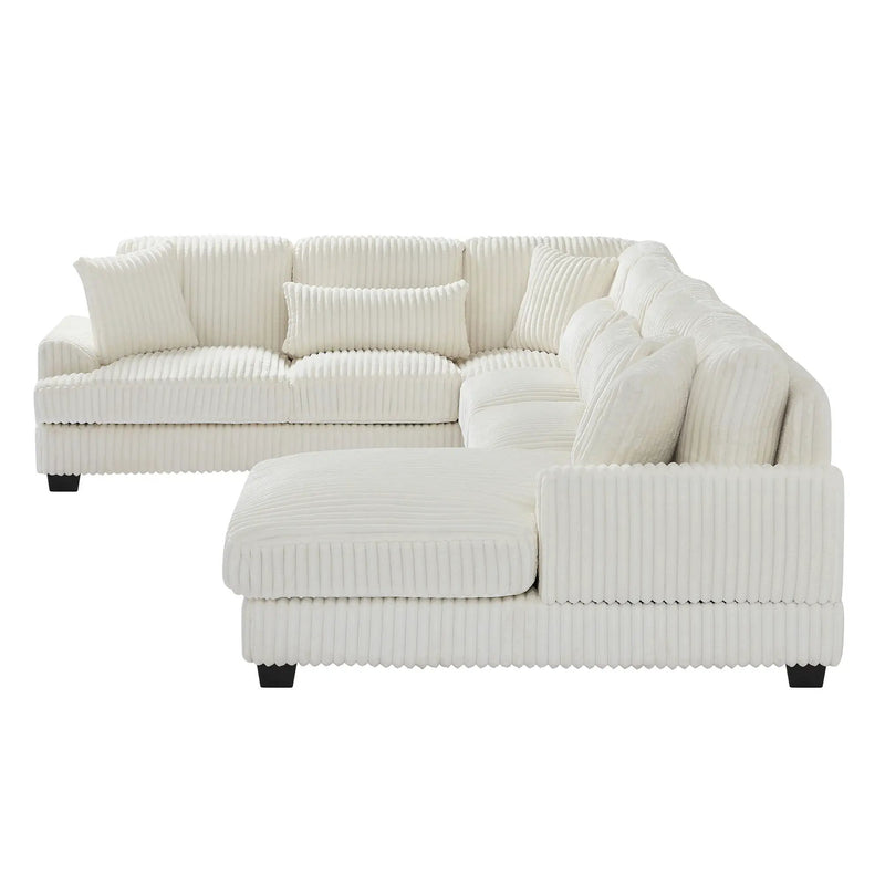 Oversized Sectional Sofa U - Shaped Sofa Couch Modern Sofa Upholstered In Soft With A Chaise Lounge For Living Room by HouseOfZazla