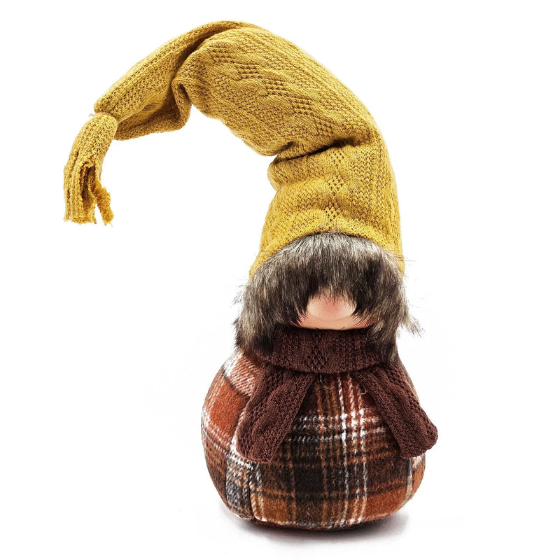 Gnomes Decorations, For Fall Thanksgiving Table Decorations (Set of 2) - Brown / Yellow by Unique Piece Furniture