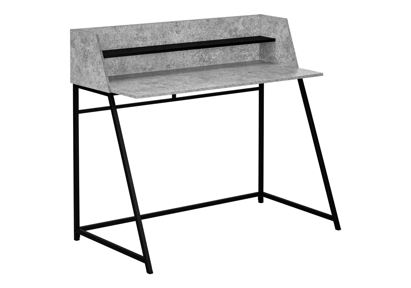 Computer Desk For Home Office, Laptop, Storage Shelves, Marble Look Contemporary & Modern by Unique Piece Furniture