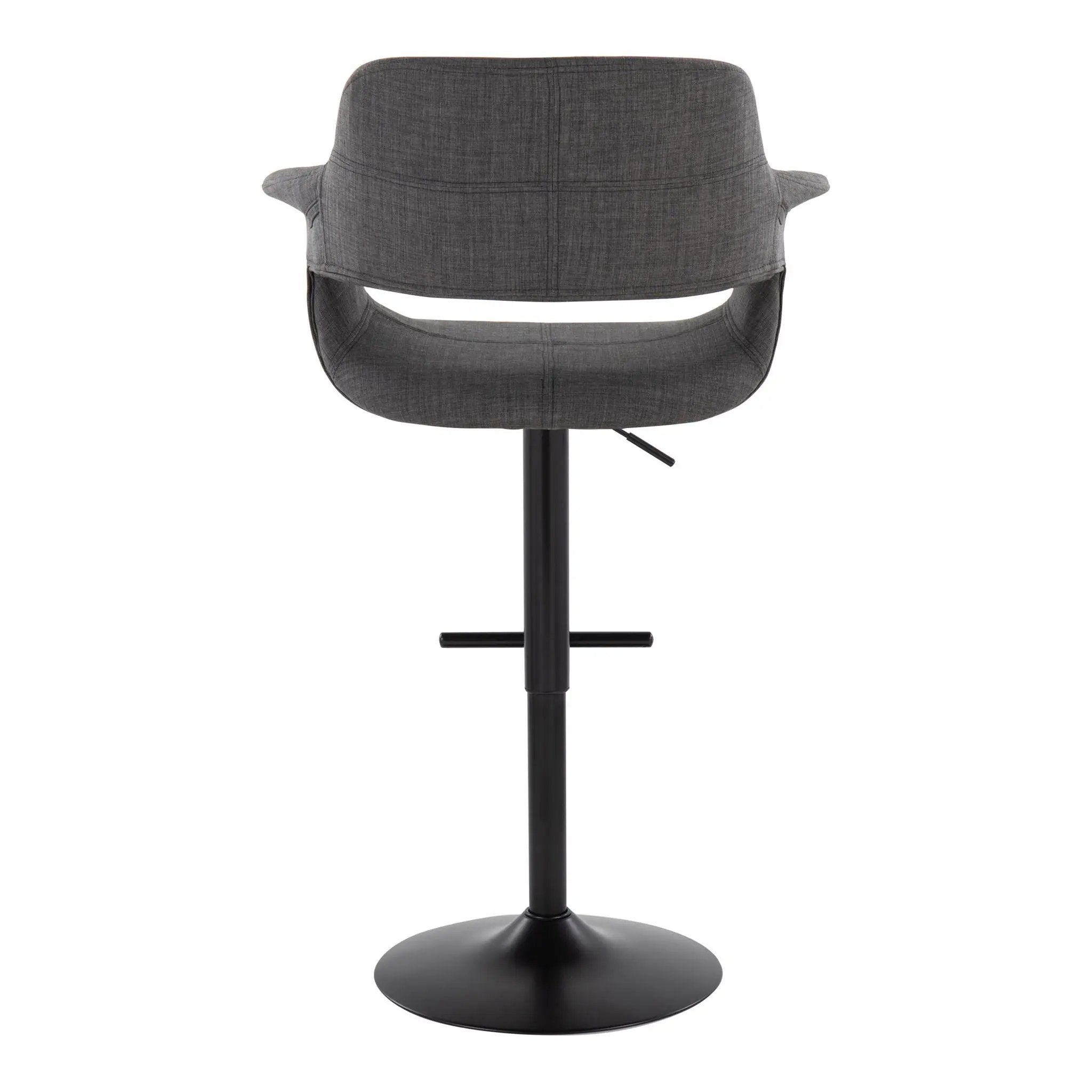 Vintage Flair - Mid Century Modern Adjustable Barstool With Straight T Footrest (Set of 2) by HouseOfZazla