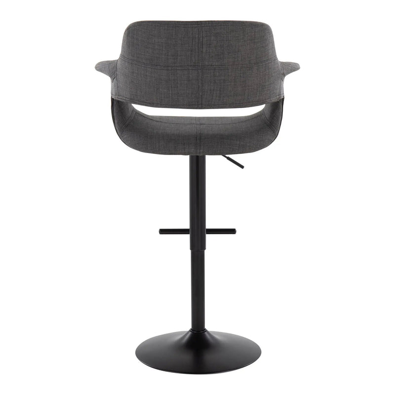 Vintage Flair - Mid Century Modern Adjustable Barstool With Straight T Footrest (Set of 2) by HouseOfZazla
