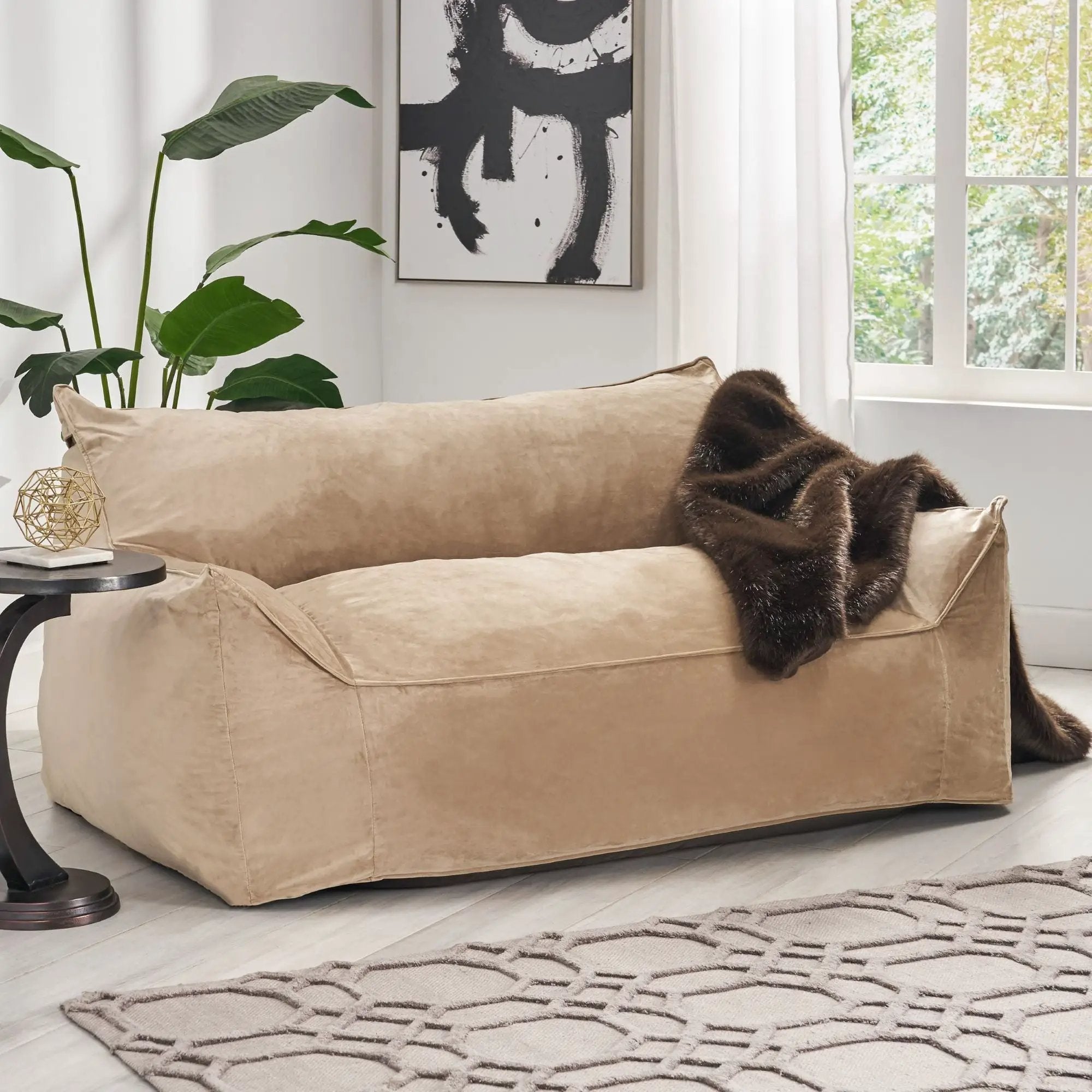 Fila - een Oversized Seater Bean Bag Chair With Armrests by Unique Piece Furniture