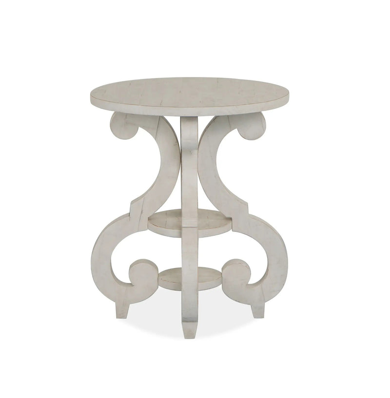 Bronwyn - Round Accent Table - Alabaster by Unique Piece Furniture