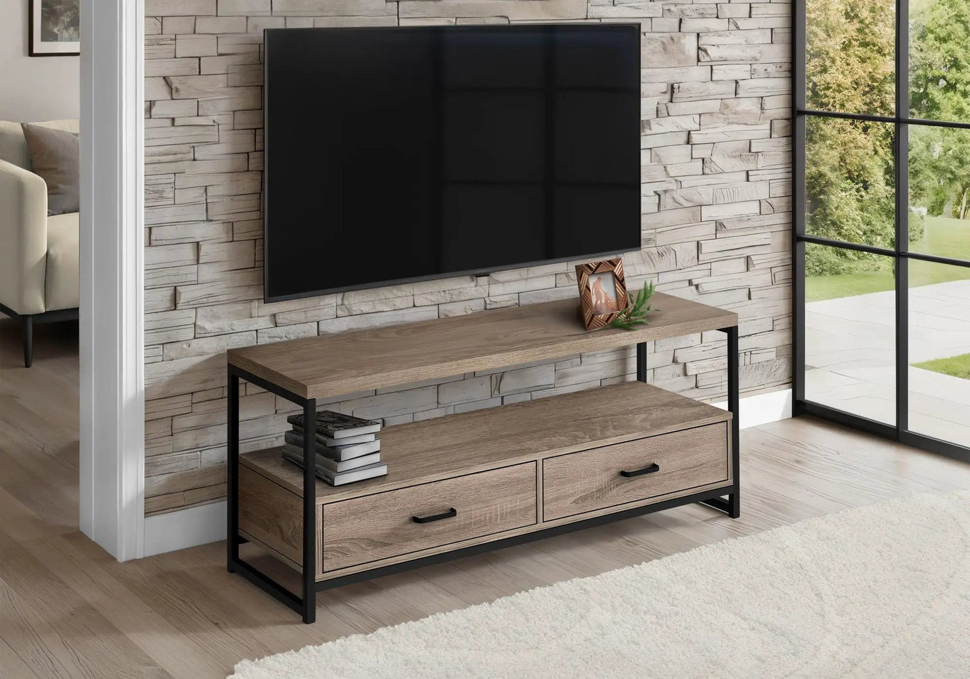TV Stand, Console, Media Entertainment Center, Storage Drawers, Living Room, Bedroom, Contemporary, Modern by Unique Piece Furniture