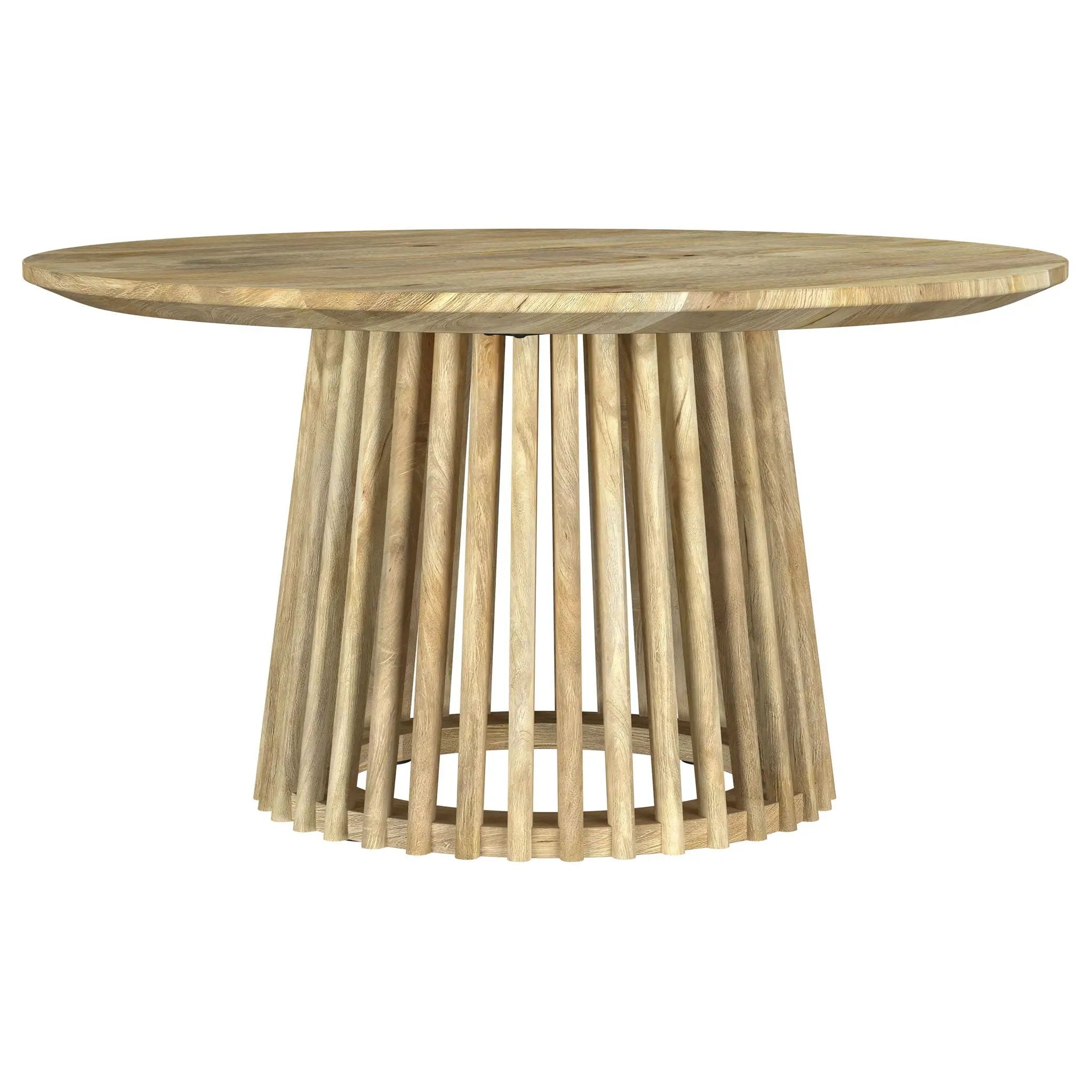 Touhy 2-piece Round Coffee and End Table Set Natural Mango by Unique Piece Furniture