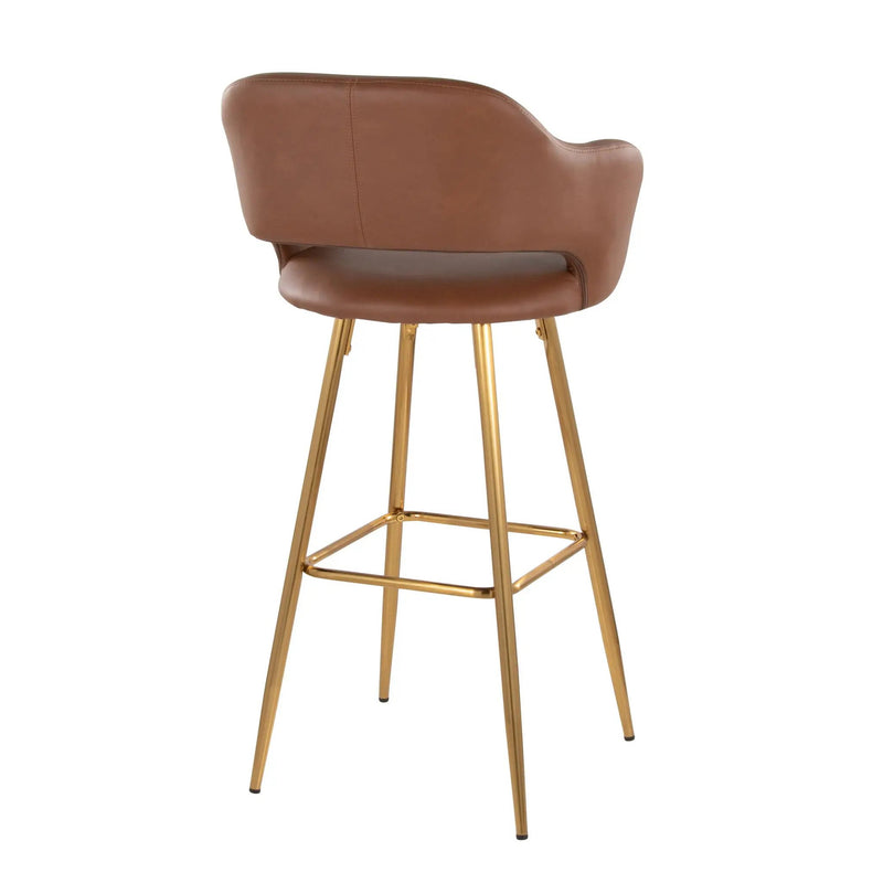 Margarite - Contemporary Fixed Height Barstool With Footrest (Set of 2) With Square by HouseOfZazla