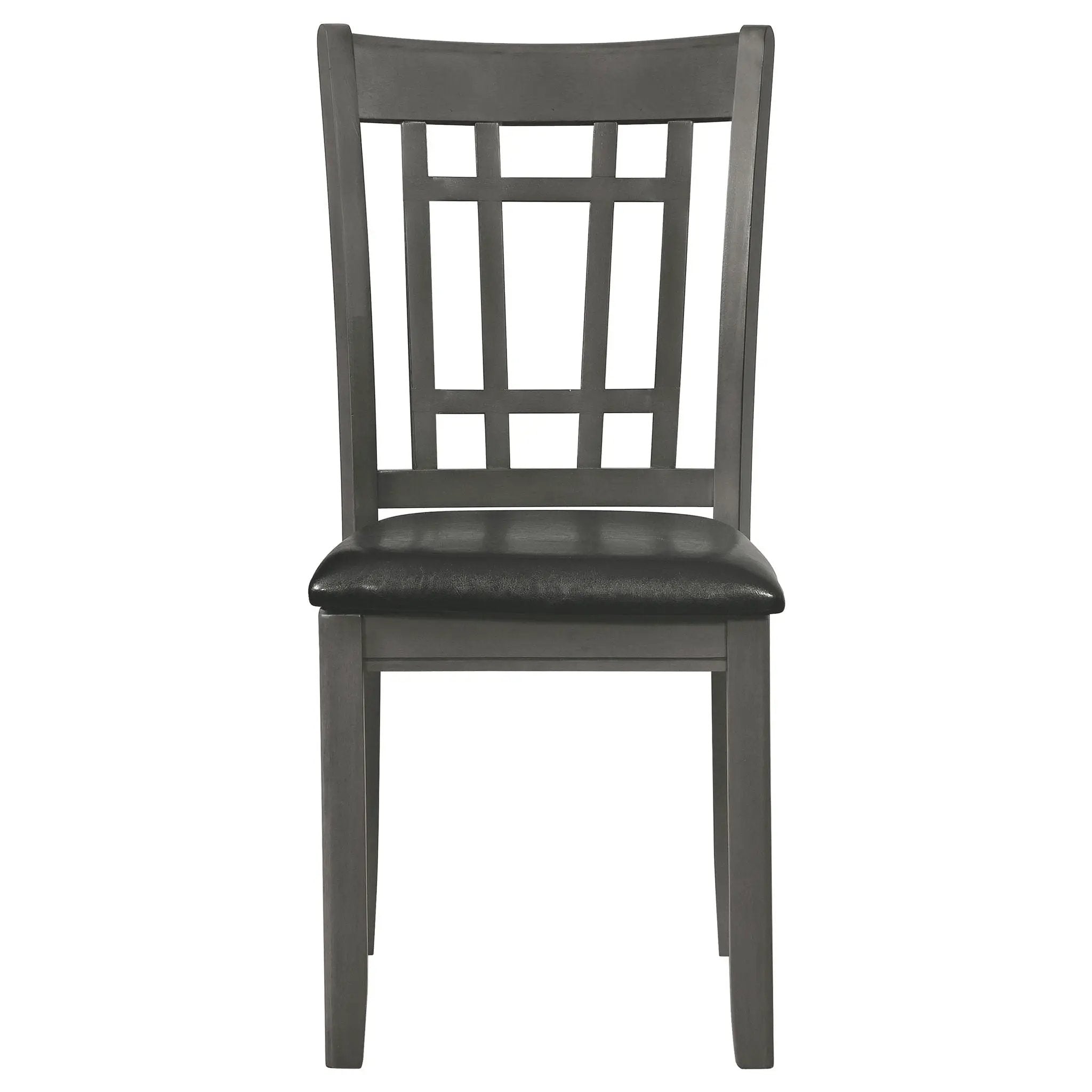 Lavon Wood Dining Side Chair Black and Medium Grey (Set of 2) by Unique Piece Furniture