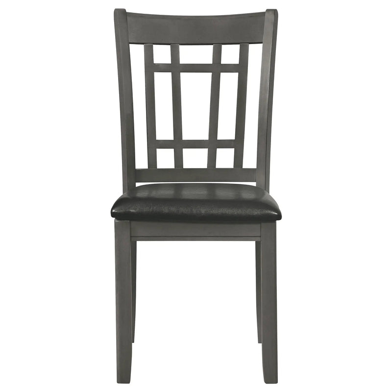 Lavon Wood Dining Side Chair Black and Medium Grey (Set of 2) by Unique Piece Furniture