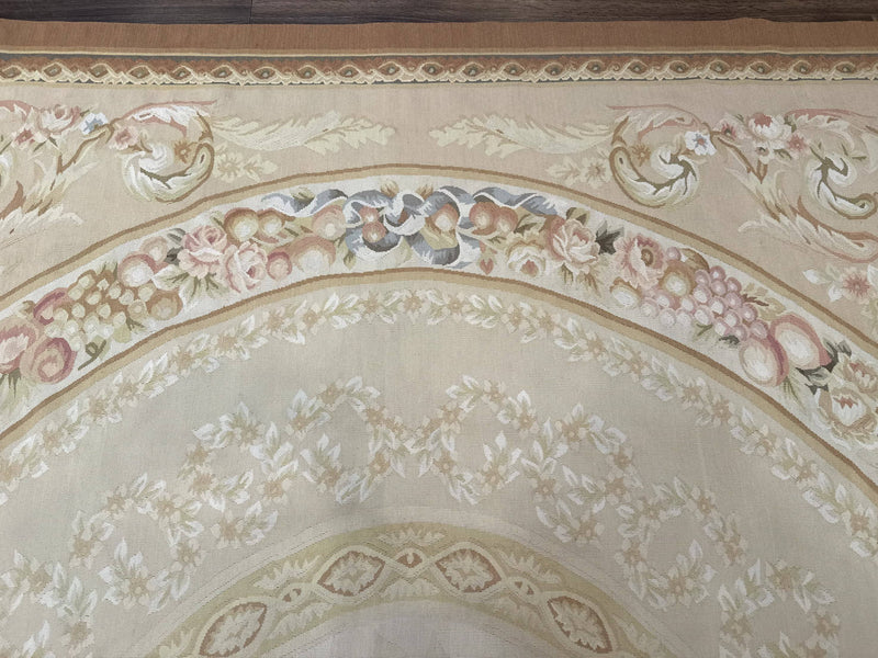 Aubusson Rug 9x12, French European Design, Floral, Elegant by Jewel Rugs