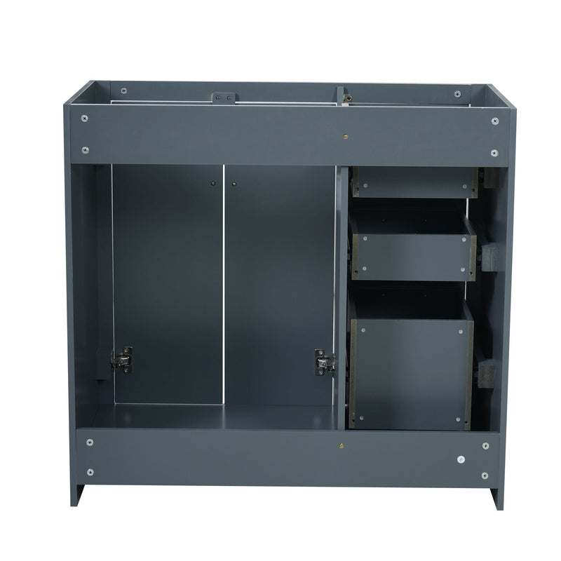 Retro Style Bathroom Vanity, 3 Drawers & Soft Closing Doors by HouseOfZazla