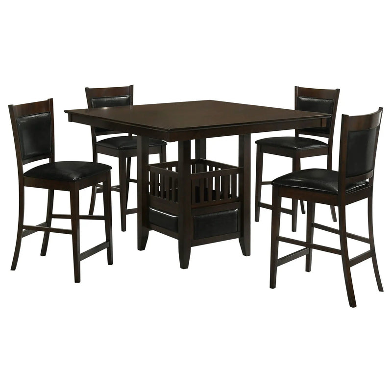 Jaden 5-piece Square Counter Height Dining Set Espresso by Unique Piece Furniture