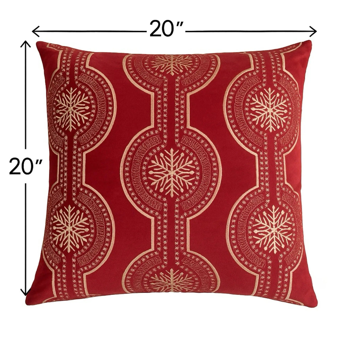 Holiday Throw Pillow With Snowflake Embroidery by Unique Piece Furniture