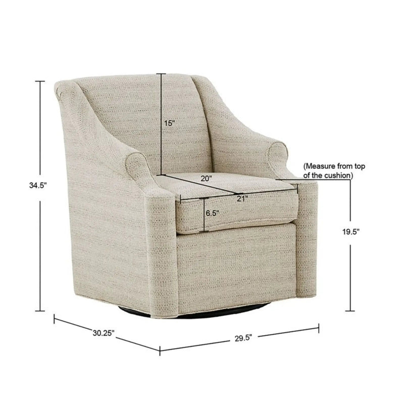 Justin - Swivel Glider Chair With 360 Degree Rotation - Tan by Unique Piece Furniture