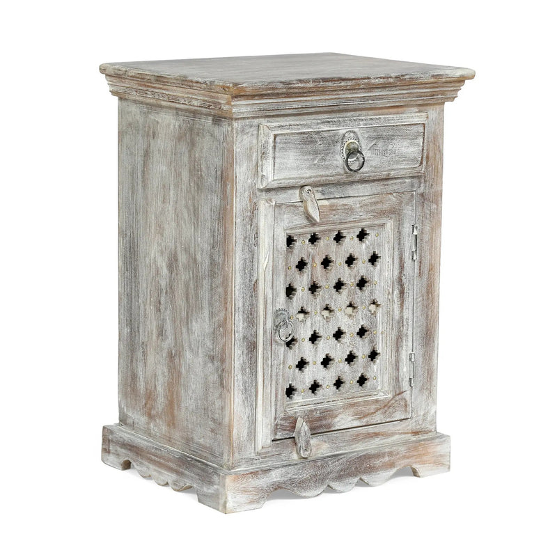 Wooden Nightstand With 1 Drawer 1 Door by HouseOfZazla