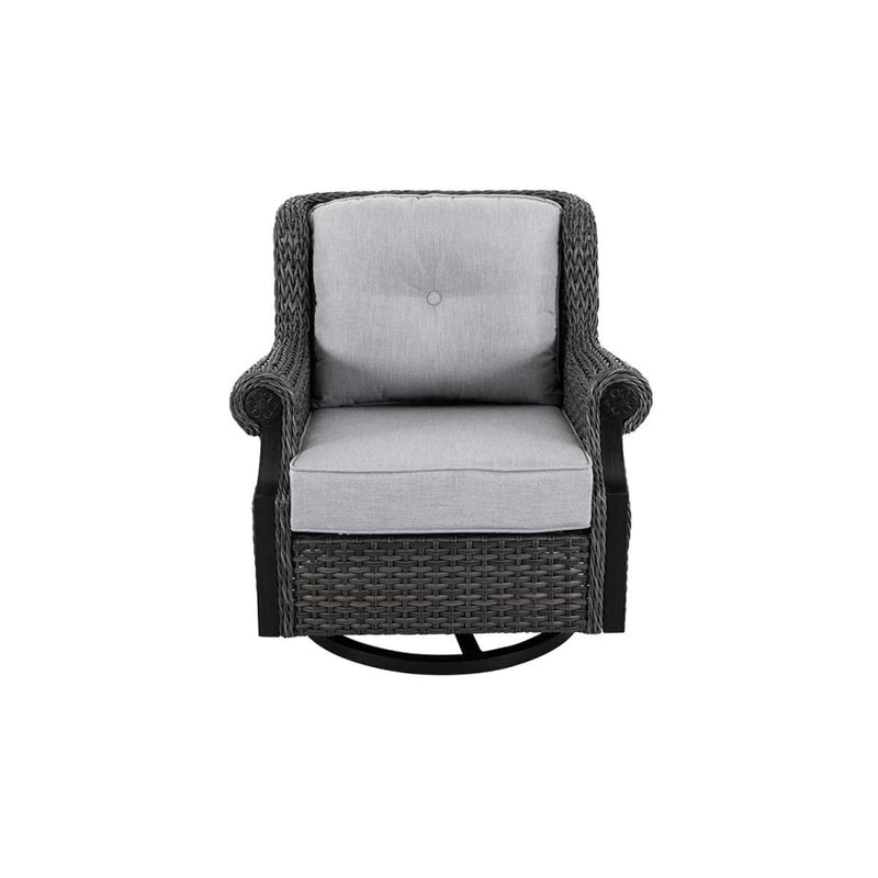 Lassen wicker living room set: 1 three-seater sofa and 2 swivel rocking chairs by Outdoor-USA®