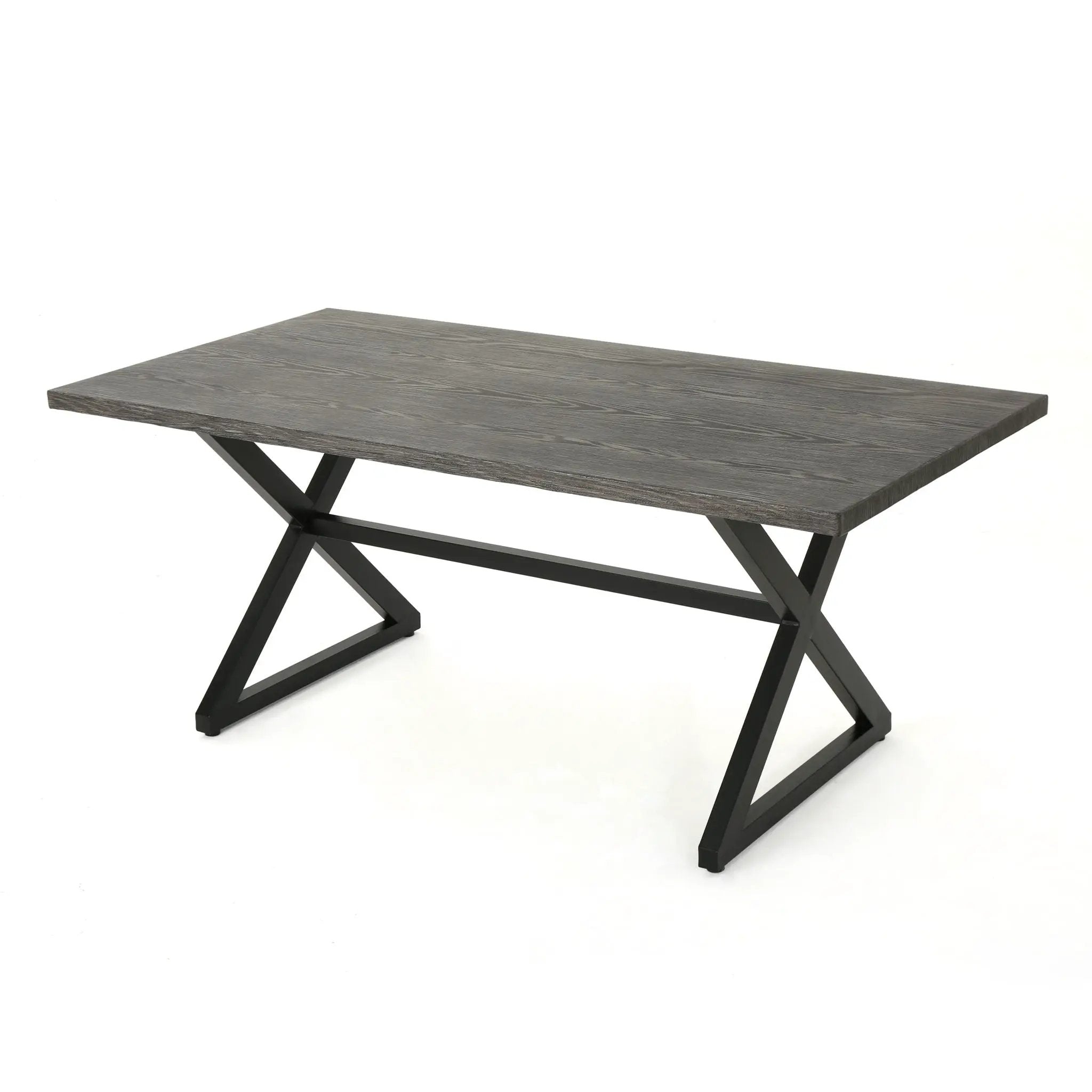 Rolando Outdoor Aluminum Dining Table with Steel Frame by HouseOfZazla